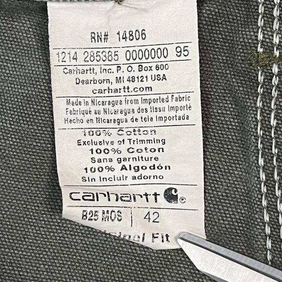 Lot of 2 Men's Carhartt B25 MOS DES Shorts 42x8 Canvas Duck Carpenter Cargo - Picture 3 of 15